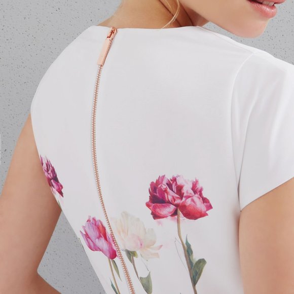 NEW Ted Baker Callila Fit and Fare Sketchbook Dress Ted 234 - Picture 4 of 13